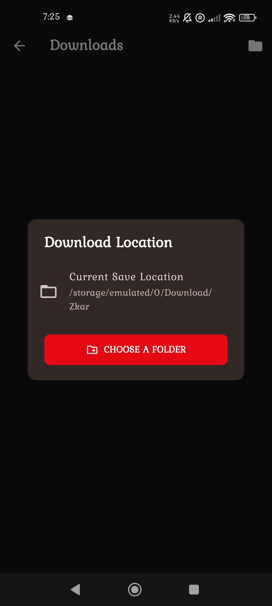 Step 2: Change Folder