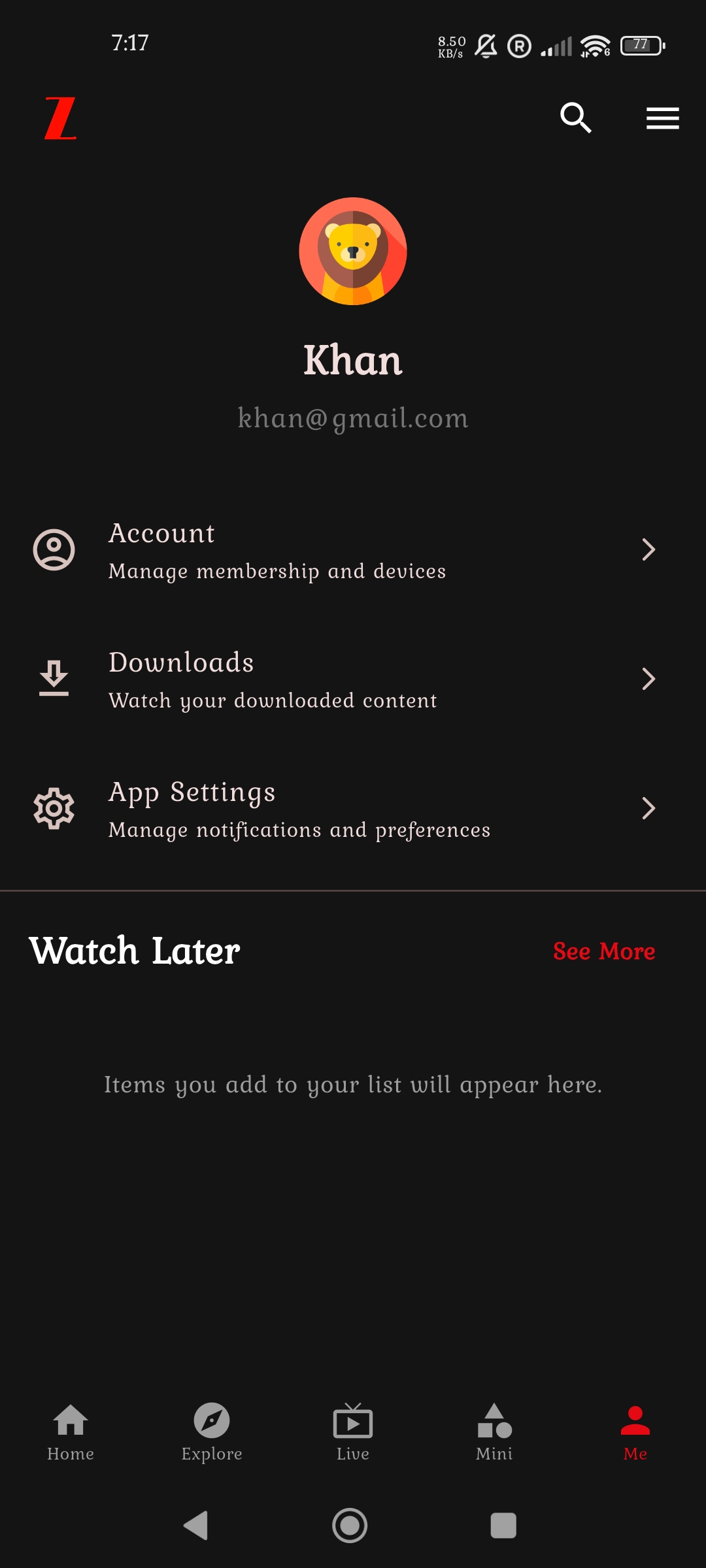 Step 1: Go to Account